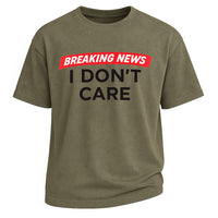 Breaking News Slogan Graphic Short-Sleeve T-Shirt