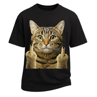 Middle Finger Cat Graphic Tee