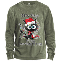 It’s Fine Cat Long-Sleeve T-Shirt