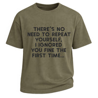 Ignored You Slogan Graphic Short-Sleeve T-Shirt