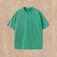 Herren-T-Shirt aus schwerer Baumwolle (230 g), gewaschen im Vintage-Stil