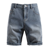 Gerade geschnittene Retro-Jeansshorts für Herren